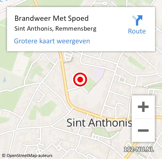 Locatie op kaart van de 112 melding: Brandweer Met Spoed Naar Sint Anthonis, Remmensberg op 3 oktober 2023 17:13