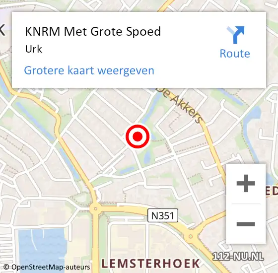 Locatie op kaart van de 112 melding: KNRM Met Grote Spoed Naar Urk op 3 oktober 2023 18:32