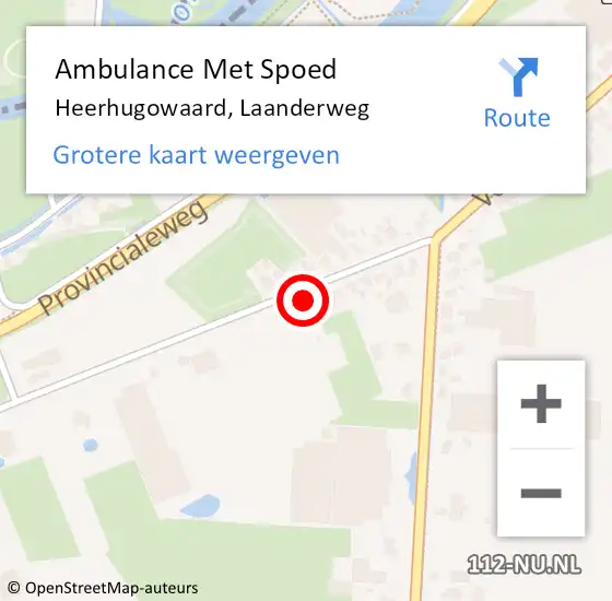 Locatie op kaart van de 112 melding: Ambulance Met Spoed Naar Heerhugowaard, Laanderweg op 3 oktober 2023 21:08