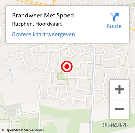 Locatie op kaart van de 112 melding: Brandweer Met Spoed Naar Rucphen, Hoofdvaart op 4 oktober 2023 10:19