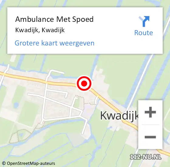 Locatie op kaart van de 112 melding: Ambulance Met Spoed Naar Kwadijk, Kwadijk op 4 oktober 2023 12:53