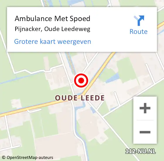 Locatie op kaart van de 112 melding: Ambulance Met Spoed Naar Pijnacker, Oude Leedeweg op 5 oktober 2023 09:13