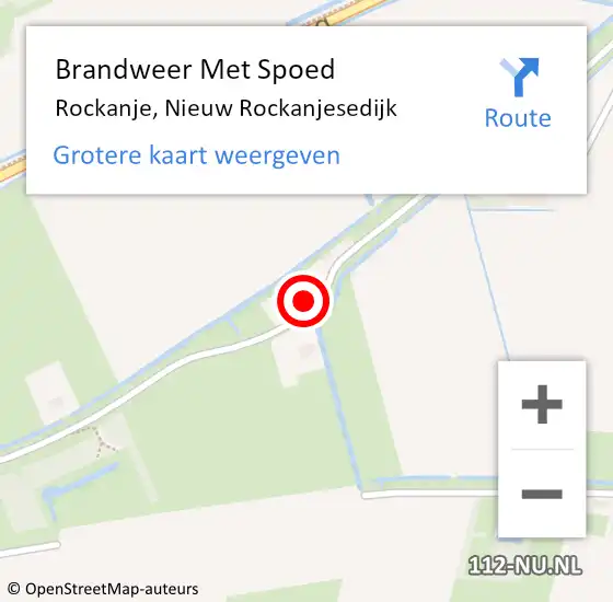 Locatie op kaart van de 112 melding: Brandweer Met Spoed Naar Rockanje, Nieuw Rockanjesedijk op 5 oktober 2023 15:06