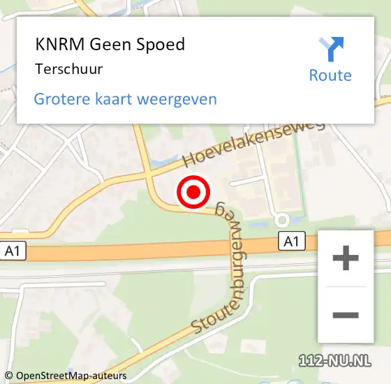 Locatie op kaart van de 112 melding: KNRM Geen Spoed Naar Terschuur op 5 oktober 2023 16:28