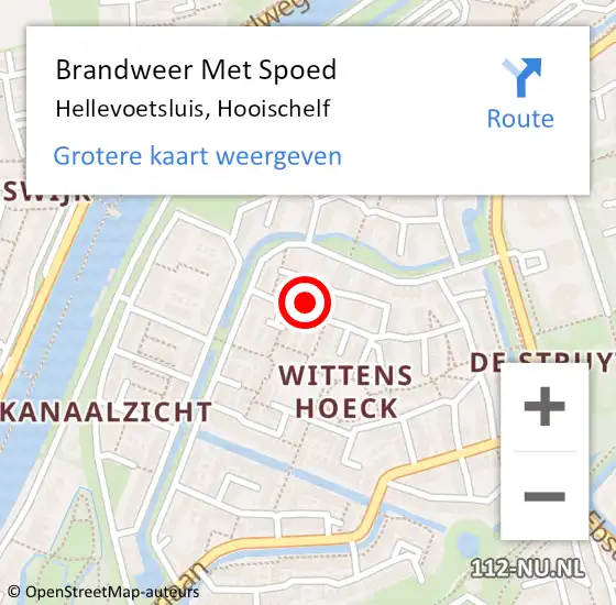 Locatie op kaart van de 112 melding: Brandweer Met Spoed Naar Hellevoetsluis, Hooischelf op 5 oktober 2023 18:21