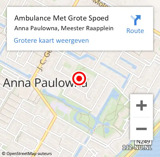 Locatie op kaart van de 112 melding: Ambulance Met Grote Spoed Naar Anna Paulowna, Meester Raapplein op 5 oktober 2023 19:16