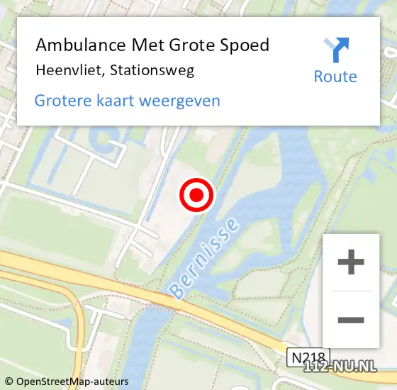 Locatie op kaart van de 112 melding: Ambulance Met Grote Spoed Naar Heenvliet, Stationsweg op 5 oktober 2023 19:20