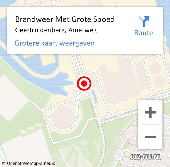 Locatie op kaart van de 112 melding: Brandweer Met Grote Spoed Naar Geertruidenberg, Amerweg op 10 september 2014 16:11