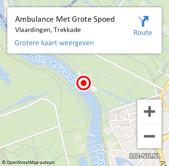 Locatie op kaart van de 112 melding: Ambulance Met Grote Spoed Naar Vlaardingen, Trekkade op 6 oktober 2023 08:12