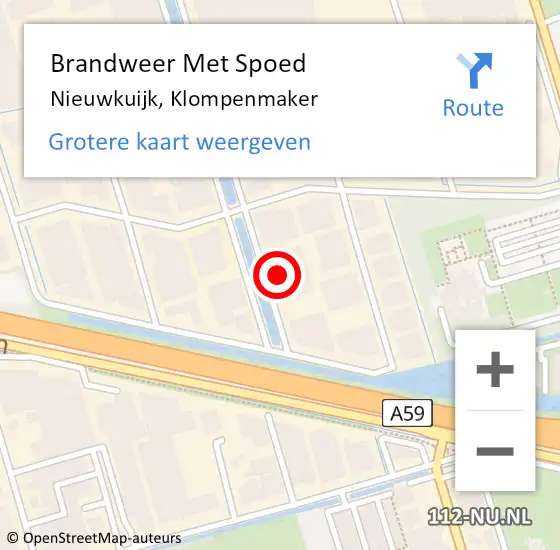 Locatie op kaart van de 112 melding: Brandweer Met Spoed Naar Nieuwkuijk, Klompenmaker op 6 oktober 2023 18:13