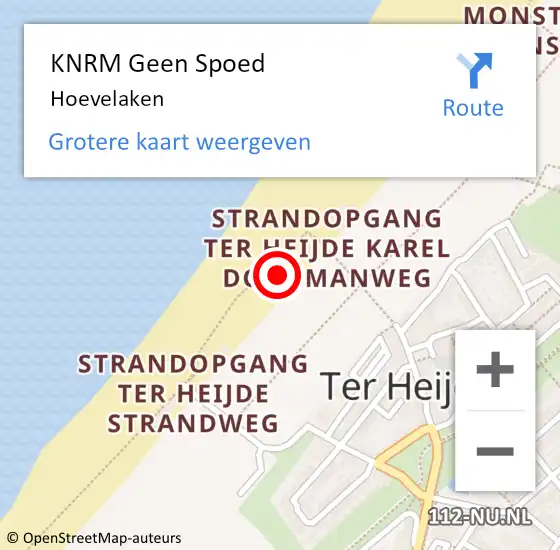 Locatie op kaart van de 112 melding: KNRM Geen Spoed Naar Hoevelaken op 7 oktober 2023 09:03