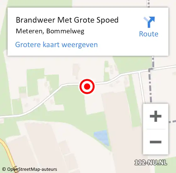 Locatie op kaart van de 112 melding: Brandweer Met Grote Spoed Naar Meteren, Bommelweg op 7 oktober 2023 10:35