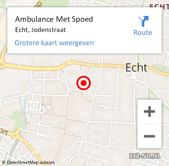 Locatie op kaart van de 112 melding: Ambulance Met Spoed Naar Echt, Jodenstraat op 7 oktober 2023 15:42