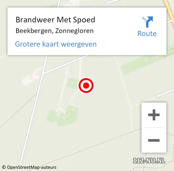 Locatie op kaart van de 112 melding: Brandweer Met Spoed Naar Beekbergen, Zonnegloren op 7 oktober 2023 16:06