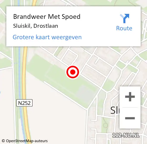 Locatie op kaart van de 112 melding: Brandweer Met Spoed Naar Sluiskil, Drostlaan op 7 oktober 2023 17:02