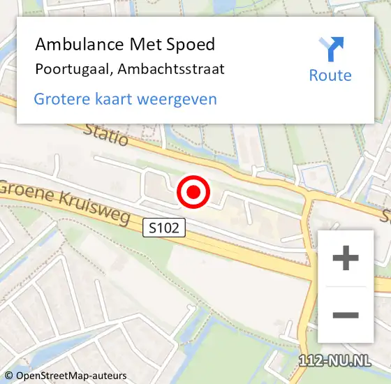 Locatie op kaart van de 112 melding: Ambulance Met Spoed Naar Poortugaal, Ambachtsstraat op 7 oktober 2023 17:14