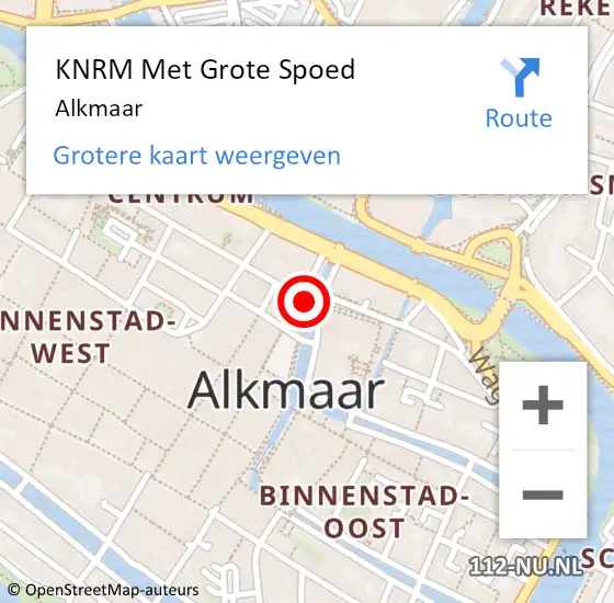 Locatie op kaart van de 112 melding: KNRM Met Grote Spoed Naar Alkmaar op 7 oktober 2023 18:08