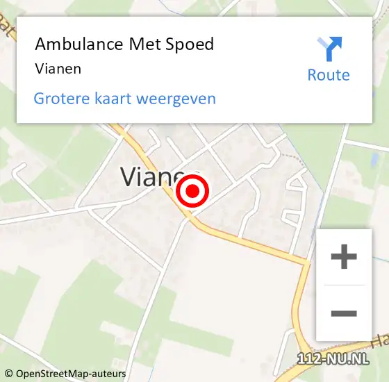 Locatie op kaart van de 112 melding: Ambulance Met Spoed Naar Vianen op 7 oktober 2023 18:24