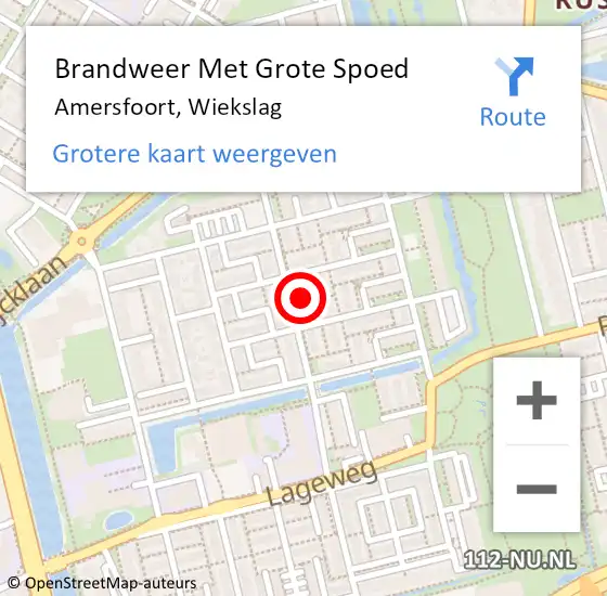 Locatie op kaart van de 112 melding: Brandweer Met Grote Spoed Naar Amersfoort, Wiekslag op 7 oktober 2023 21:20