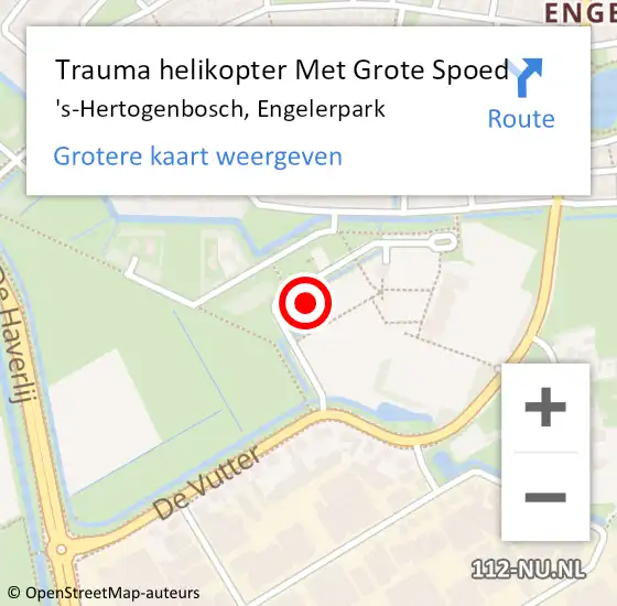 Locatie op kaart van de 112 melding: Trauma helikopter Met Grote Spoed Naar 's-Hertogenbosch, Engelerpark op 8 oktober 2023 11:25