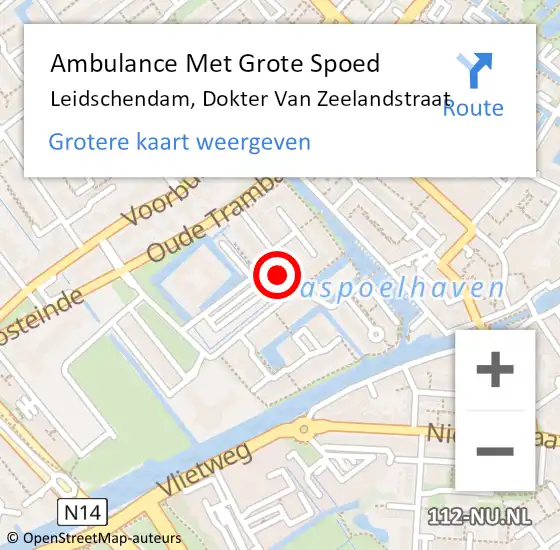 Locatie op kaart van de 112 melding: Ambulance Met Grote Spoed Naar Leidschendam, Dokter Van Zeelandstraat op 8 oktober 2023 12:51