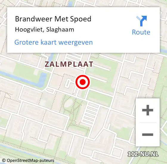 Locatie op kaart van de 112 melding: Brandweer Met Spoed Naar Hoogvliet, Slaghaam op 9 oktober 2023 01:45