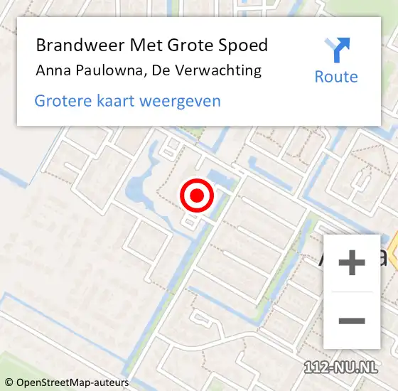 Locatie op kaart van de 112 melding: Brandweer Met Grote Spoed Naar Anna Paulowna, De Verwachting op 9 oktober 2023 13:01