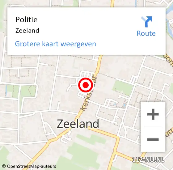 Locatie op kaart van de 112 melding: Politie Zeeland op 9 oktober 2023 21:40