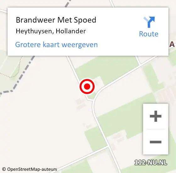 Locatie op kaart van de 112 melding: Brandweer Met Spoed Naar Heythuysen, Hollander op 10 oktober 2023 08:15
