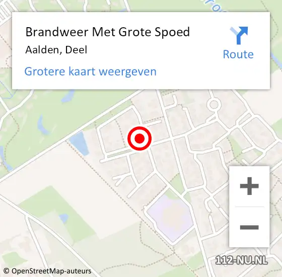 Locatie op kaart van de 112 melding: Brandweer Met Grote Spoed Naar Aalden, Deel op 10 oktober 2023 14:29