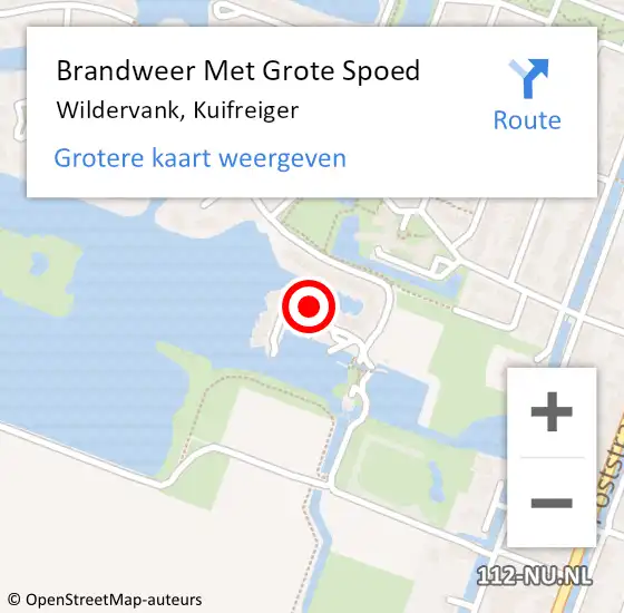 Locatie op kaart van de 112 melding: Brandweer Met Grote Spoed Naar Wildervank, Kuifreiger op 10 oktober 2023 17:23