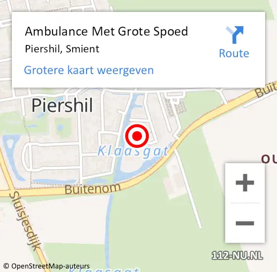 Locatie op kaart van de 112 melding: Ambulance Met Grote Spoed Naar Piershil, Smient op 10 oktober 2023 17:31