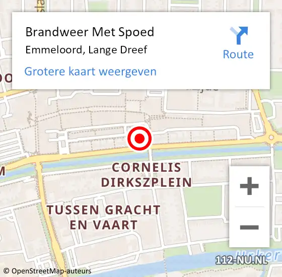 Locatie op kaart van de 112 melding: Brandweer Met Spoed Naar Emmeloord, Lange Dreef op 10 oktober 2023 18:18