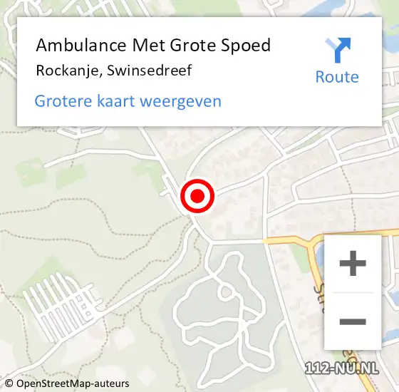 Locatie op kaart van de 112 melding: Ambulance Met Grote Spoed Naar Rockanje, Swinsedreef op 10 oktober 2023 18:36