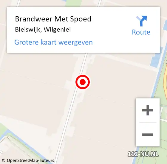 Locatie op kaart van de 112 melding: Brandweer Met Spoed Naar Bleiswijk, Wilgenlei op 10 oktober 2023 20:32