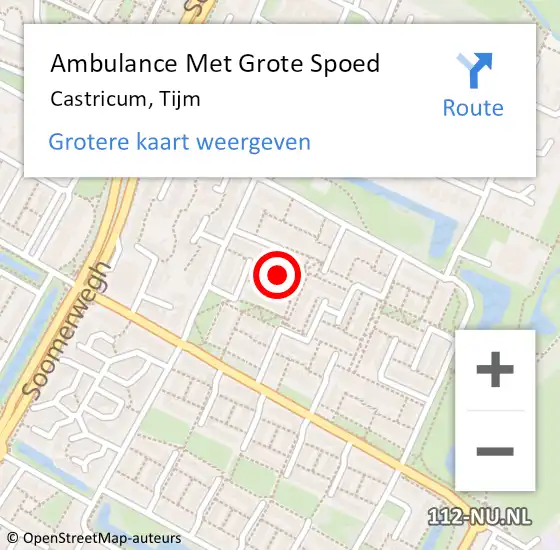 Locatie op kaart van de 112 melding: Ambulance Met Grote Spoed Naar Castricum, Tijm op 11 oktober 2023 08:22