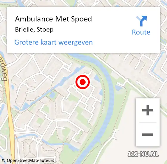 Locatie op kaart van de 112 melding: Ambulance Met Spoed Naar Brielle, Stoep op 11 oktober 2023 15:21