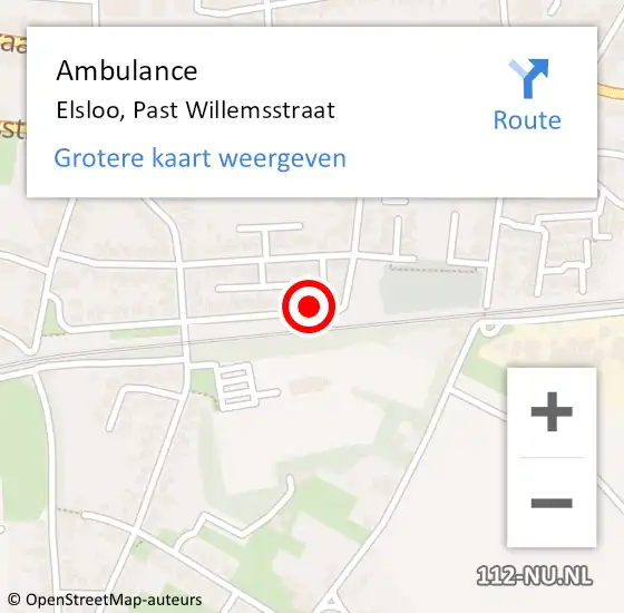 Locatie op kaart van de 112 melding: Ambulance Elsloo, Past Willemsstraat op 11 september 2014 10:12