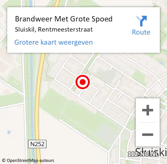 Locatie op kaart van de 112 melding: Brandweer Met Grote Spoed Naar Sluiskil, Rentmeesterstraat op 13 oktober 2023 05:59