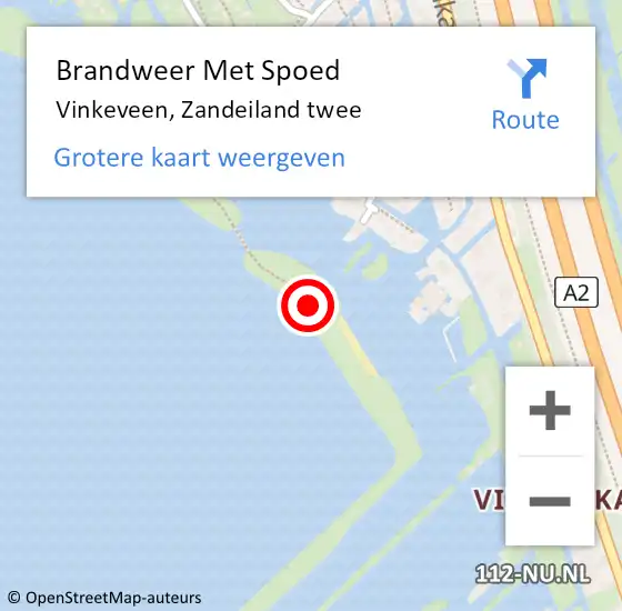 Locatie op kaart van de 112 melding: Brandweer Met Spoed Naar Vinkeveen, Zandeiland twee op 13 oktober 2023 22:11