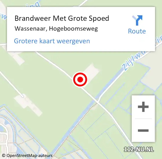 Locatie op kaart van de 112 melding: Brandweer Met Grote Spoed Naar Wassenaar, Hogeboomseweg op 14 oktober 2023 09:37