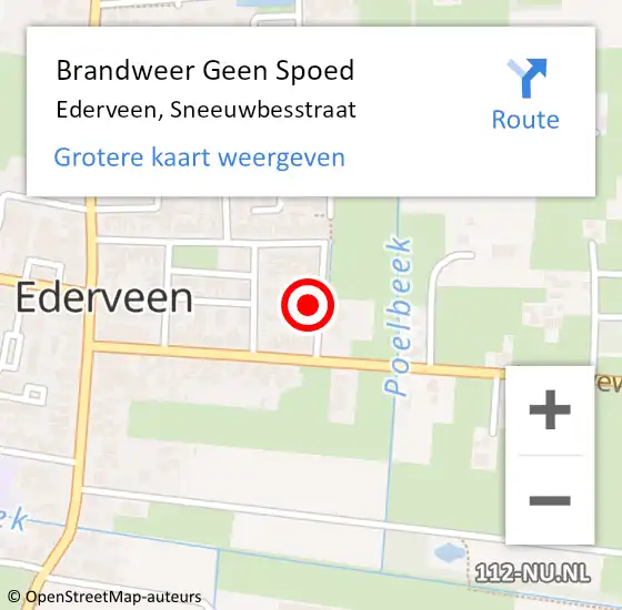 Locatie op kaart van de 112 melding: Brandweer Geen Spoed Naar Ederveen, Sneeuwbesstraat op 14 oktober 2023 17:29