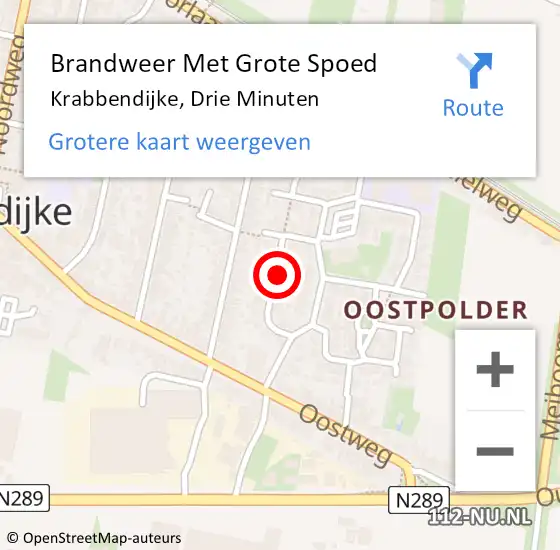 Locatie op kaart van de 112 melding: Brandweer Met Grote Spoed Naar Krabbendijke, Drie Minuten op 14 oktober 2023 21:25