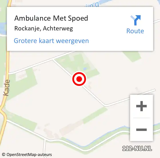 Locatie op kaart van de 112 melding: Ambulance Met Spoed Naar Rockanje, Achterweg op 15 oktober 2023 01:19