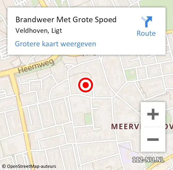 Locatie op kaart van de 112 melding: Brandweer Met Grote Spoed Naar Veldhoven, Ligt op 15 oktober 2023 22:07