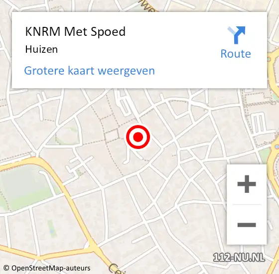 Locatie op kaart van de 112 melding: KNRM Met Spoed Naar Huizen op 17 oktober 2023 01:38