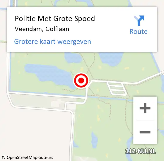 Locatie op kaart van de 112 melding: Politie Met Grote Spoed Naar Veendam, Golflaan op 17 oktober 2023 07:14