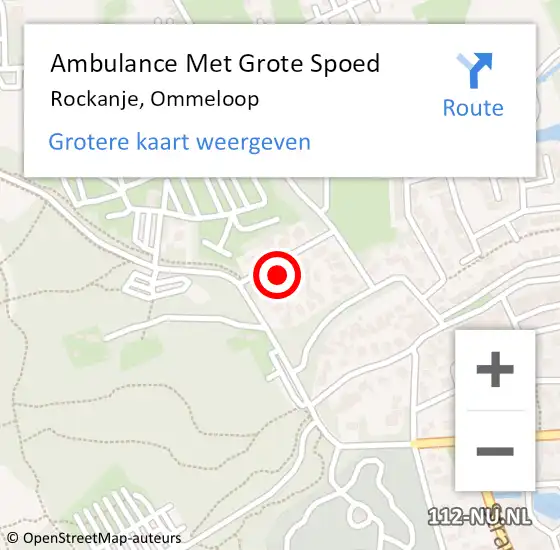 Locatie op kaart van de 112 melding: Ambulance Met Grote Spoed Naar Rockanje, Ommeloop op 17 oktober 2023 11:54