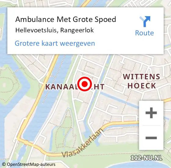 Locatie op kaart van de 112 melding: Ambulance Met Grote Spoed Naar Hellevoetsluis, Rangeerlok op 17 oktober 2023 16:24