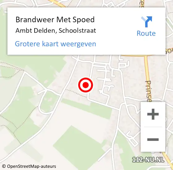 Locatie op kaart van de 112 melding: Brandweer Met Spoed Naar Ambt Delden, Schoolstraat op 17 oktober 2023 17:18